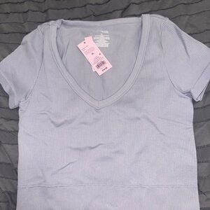 Wild Fable Light Blue V-Neck Tee